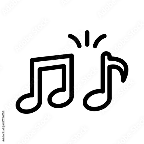 music notes line icon illustration vector graphic. Simple element illustration vector graphic, suitable for app, websites, and presentations isolated on white background