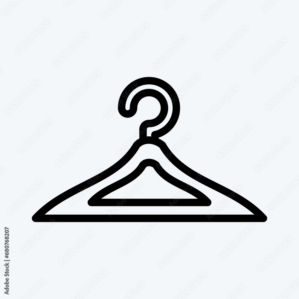 Icon Hanger. suitable for Kids symbol. line style. simple design editable. design template vector. simple illustration Icon Hanger. suitable for Kids symbol. line style. simple design editable. design template vector. simple illustration