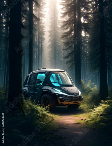 Futuristic Vehicles: Alien Vehicles in the Jungle. © Pitoys