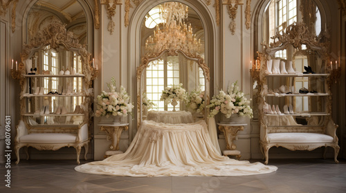 A new bridal room in white colour © Love Mohammad