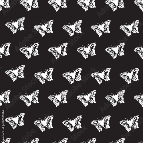 Lacewing Butterfly Serenade Flight Vector Pattern