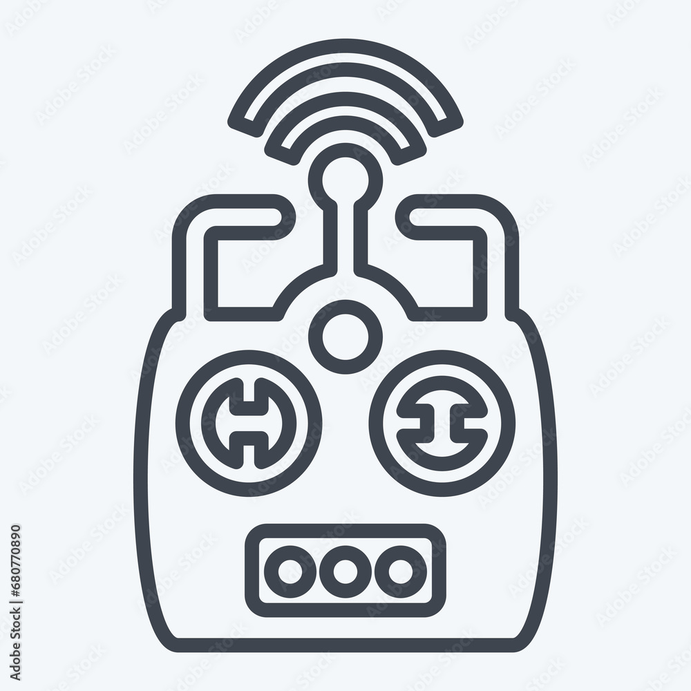 Icon Remote Control. related to Drone symbol. line style. simple design editable. simple illustration Icon Remote Control. related to Drone symbol. line style. simple design editable. simple illustration