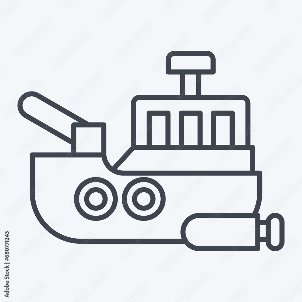 Icon Marine. related to Military symbol. line style. simple design editable. simple illustration Icon Marine. related to Military symbol. line style. simple design editable. simple illustration