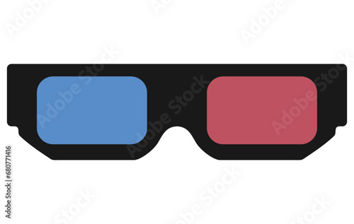Vector illustration of 3D Glasses