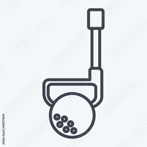 Icon Iron. related to Golf symbol. line style. simple design editable. simple illustration