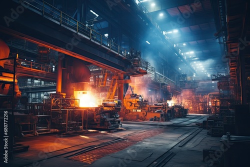 Metal factory background