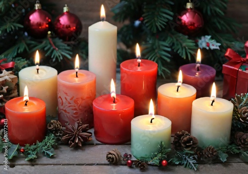 A Christmas Candle Making Workshop  With A Variety Of Scents And Colors.