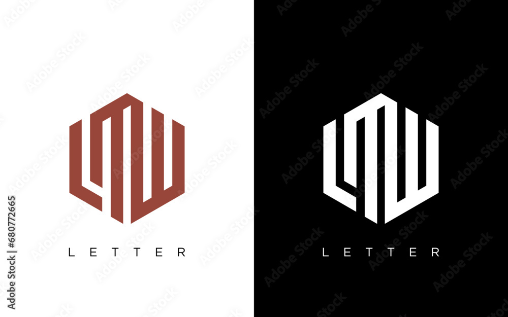 LMW letter logo creative design. LMW unique design