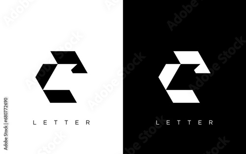 Initial letter c logo vector design template. Creative modern trendy c typography and black colors. photo