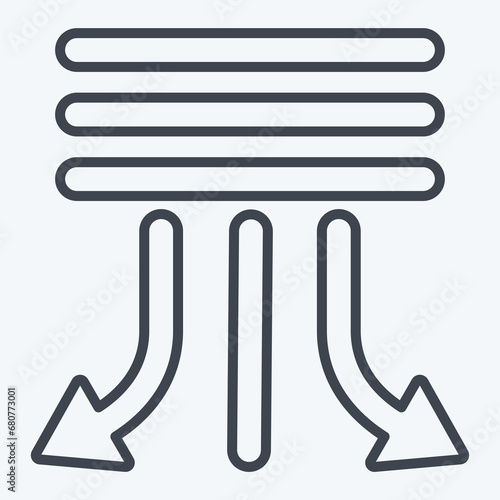 Icon Swing. related to Air Conditioning symbol. line style. simple design editable. simple illustration
