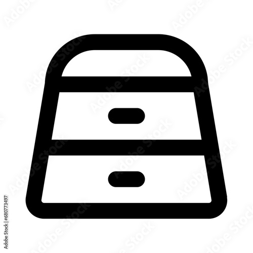straddle vault line icon