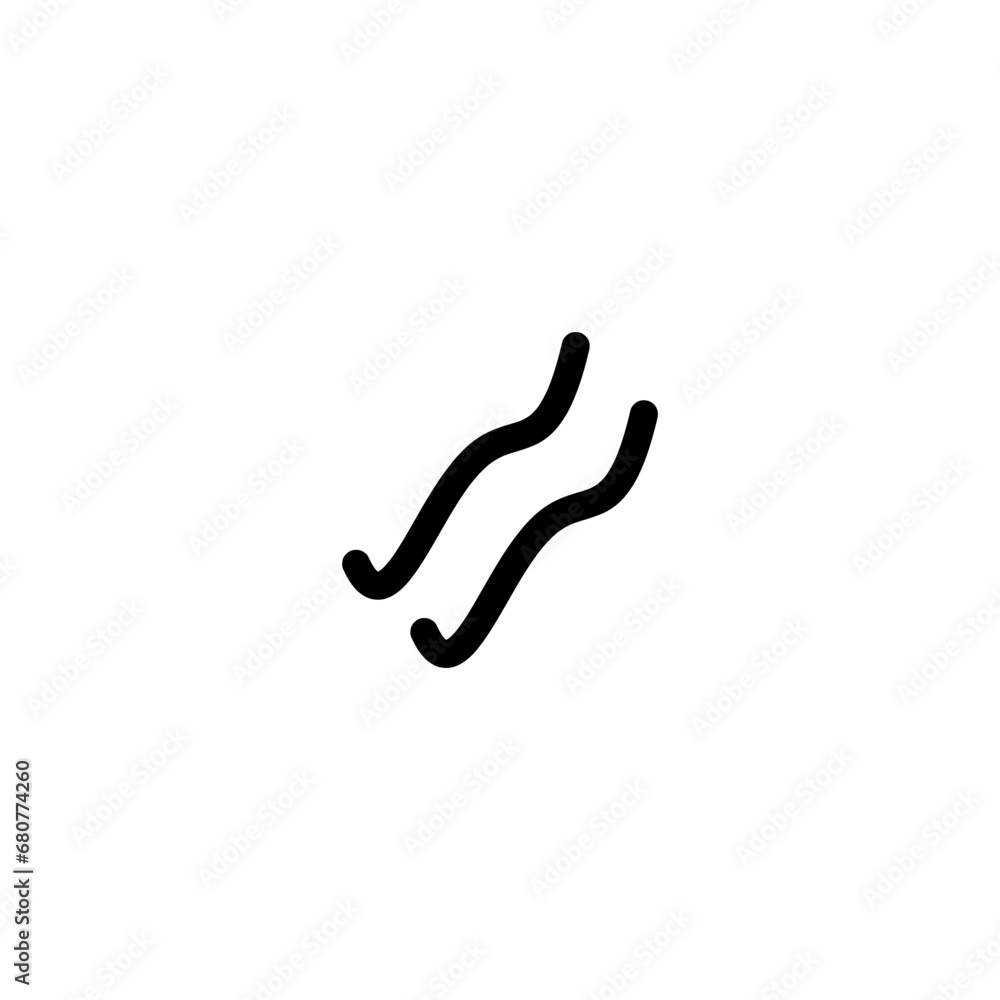 double wave doodle line group for decoration