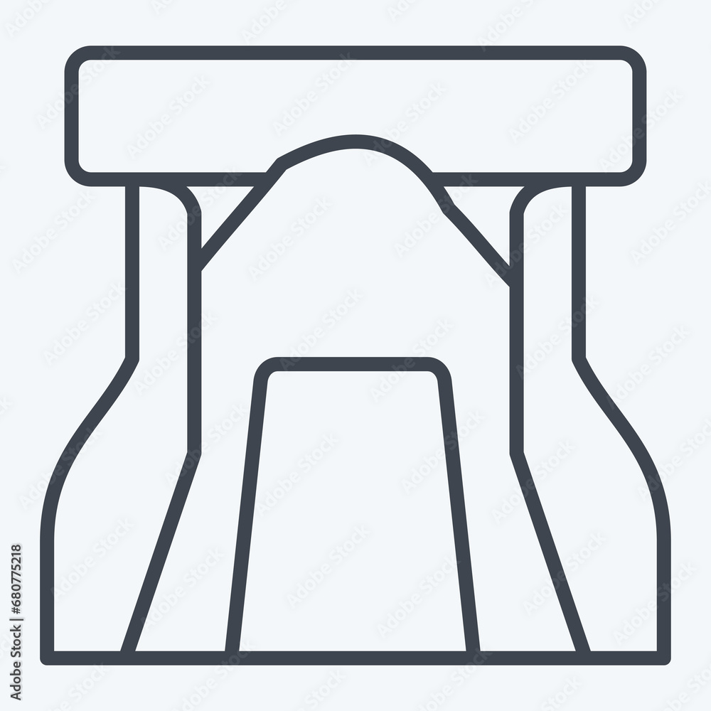 Icon Rock. related to Prehistoric symbol. line style. simple design editable. simple illustration Icon Rock. related to Prehistoric symbol. line style. simple design editable. simple illustration