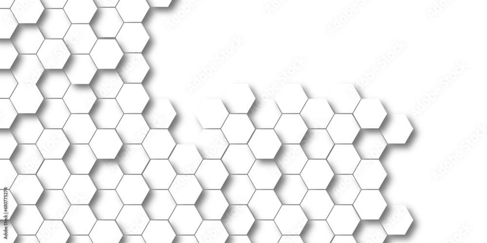Seamless pattern with hexagon. White Hexagonal Background. Luxury honeycomb grid White Pattern. Vector Illustration. 3D Futuristic abstract honeycomb mosaic white background. geometric mesh cell text. Seamless pattern with hexagon. White Hexagonal Background. Luxury honeycomb grid White Pattern. Vector Illustration. 3D Futuristic abstract honeycomb mosaic white background. geometric mesh cell text.