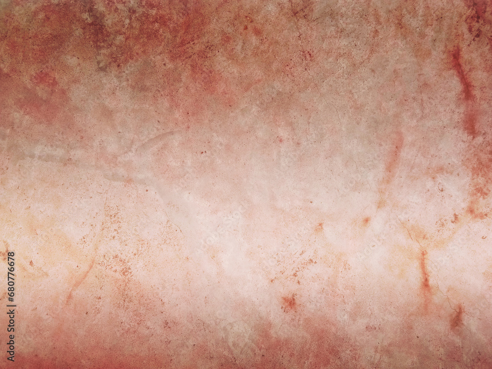 Fototapeta premium Concrete wall cherry pink red orange peach beige creamy abstract background