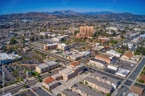 Fototapeta Naklejka Na Ścianę i Meble -  Aerial View of the San Diego Suburb of El Cajon, California