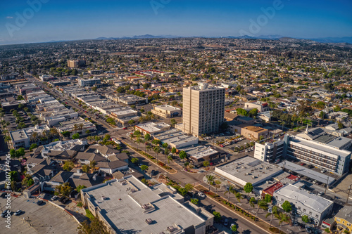 Aerial View of the San Diego Suburb of Chula Vista, California