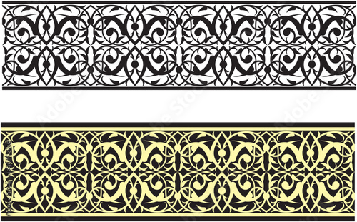 Islamic decorative vector graphic design pattern, for ornamentation on the edge of the frame, suitable for calligraphy decoration frames, frame covers.