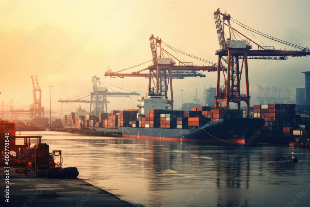 Obraz premium Port background