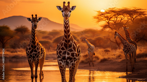 giraffe in the savannah © Love Mohammad