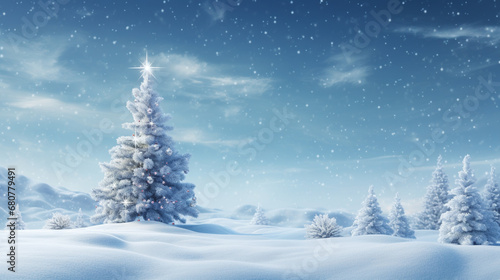 Luxury christmas tree background with copyspace for your text,design. Christmas concept. Generative AI.