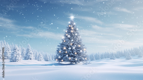 Luxury christmas tree background with copyspace for your text design. Christmas concept. Generative AI.