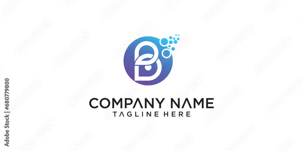 Creative letter B logo template design with modern concept| premium vector