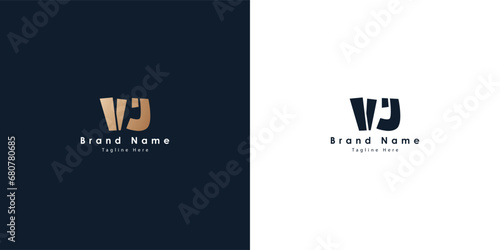 VJ Letters vector logo design
