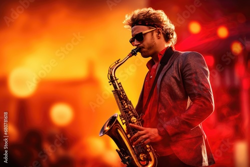 Saxophonist background