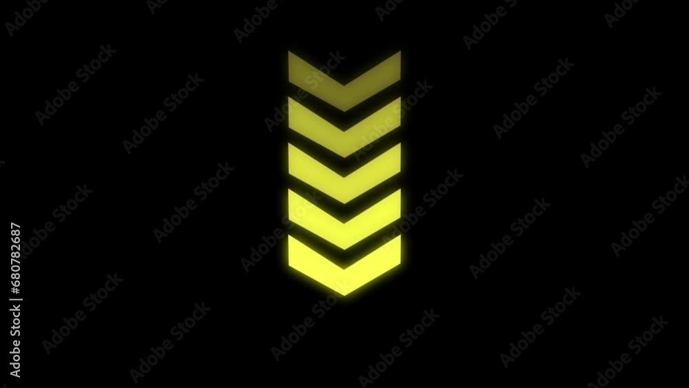 Blinking arrow animation, arrow direction sign on black background .k1_1954 Blinking arrow animation, arrow direction sign on black background .k1_1954