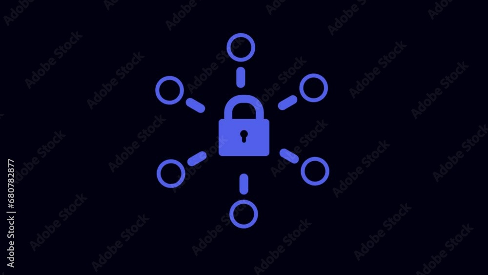 Network security padlock icon animation, safety concept, closed padlock data protection sign. k1_1974 Network security padlock icon animation, safety concept, closed padlock data protection sign. k1_1974