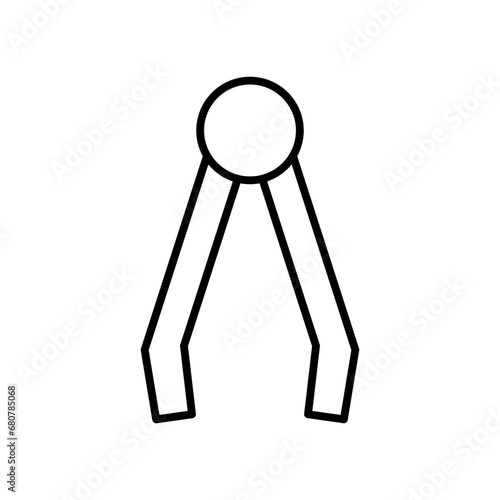 tongs line icon