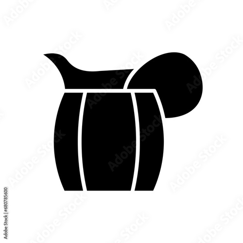 milk jar glyph icon