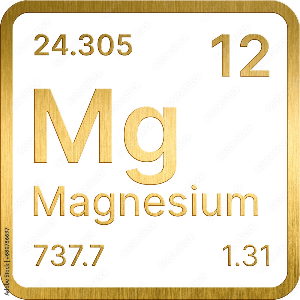 Golden 12. Magnesium (Mg) Periodic table of the chemical elements Golden 12. Magnesium (Mg) Periodic table of the chemical elements