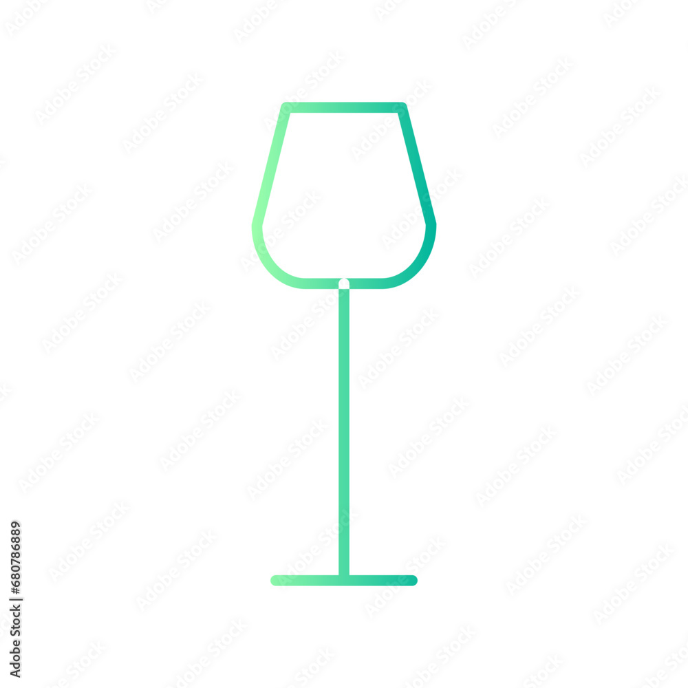 wine glass gradient icon