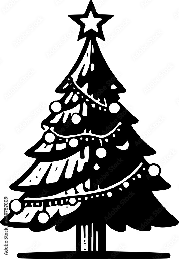 christmas tree with christmas balls. Merry Christmas watercolors christmas tree on white background christmas tree with christmas balls. Merry Christmas watercolors christmas tree on white background