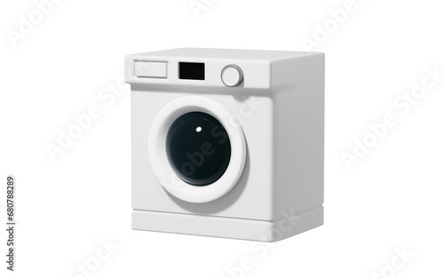 Cartoon washing machine, 3d rendering.