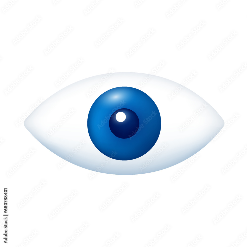 Eyeball internal organ anatomy model isolated on a white background. Medicine and science concept. 3D icon vector illustration. For advertisements about health care. Eyeball internal organ anatomy model isolated on a white background. Medicine and science concept. 3D icon vector illustration. For advertisements about health care.
