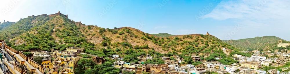 Panoramic view from Amer Fort,Jaipur Rajasthan,India
