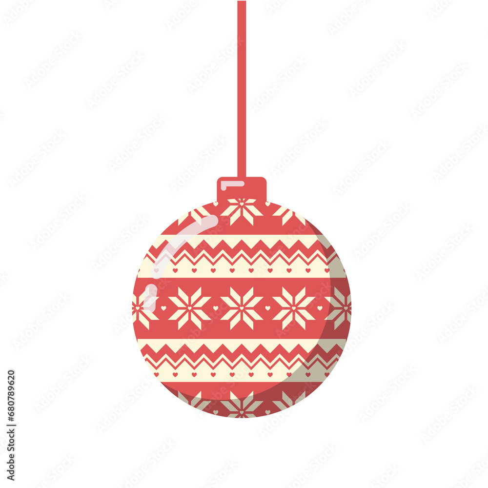 Christmas ball with pattern Christmas ball with pattern