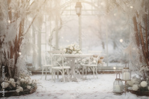 Winter garden party background © kramynina