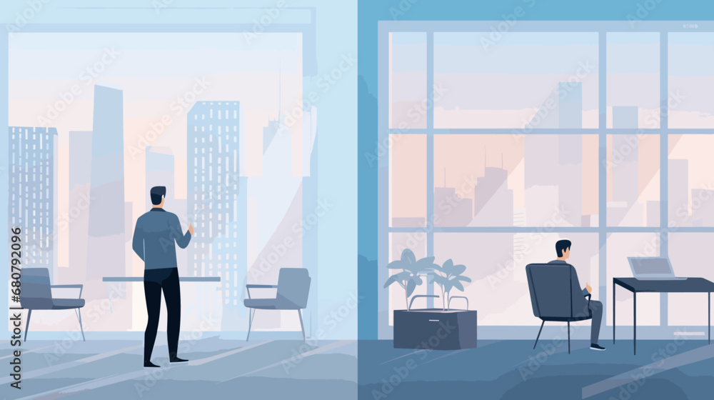 Concept vector illustration of business situation. Concept vector illustration of business situation.