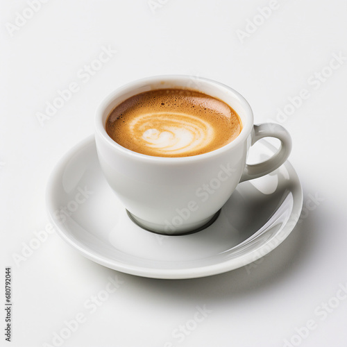 Espresso with a white background
