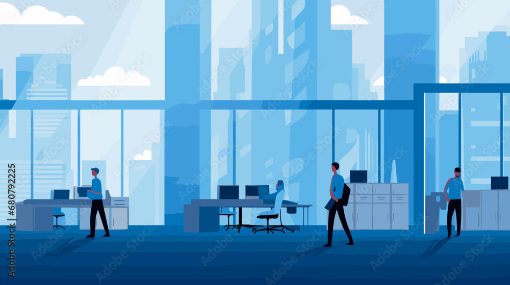 Concept vector illustration of business situation. Concept vector illustration of business situation.