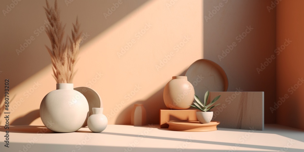 Zen-like arrangement of minimalist shapes Zen-like arrangement of minimalist shapes
