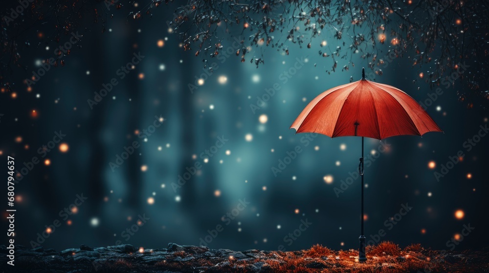 Red Umbrella Against Stormsky Background Black , Wallpaper Pictures, Background Hd