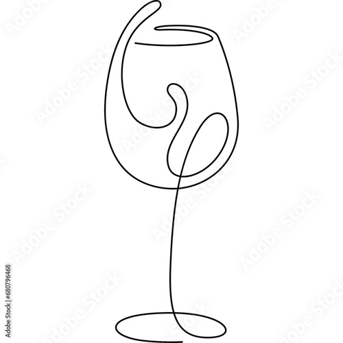 wineglass thin line illustration continuous drawing splashing minimalist