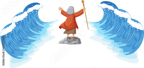 Moses Parting the Red Sea: A Religious Bible Story