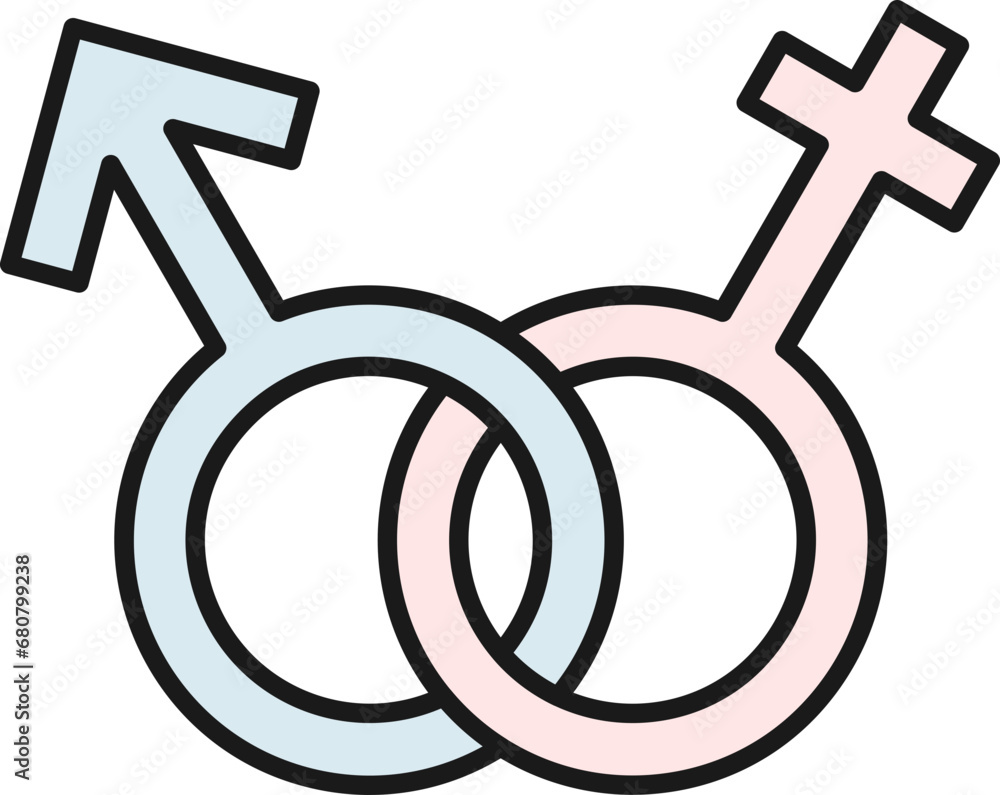 Gender equality symbol illustration Gender equality symbol illustration