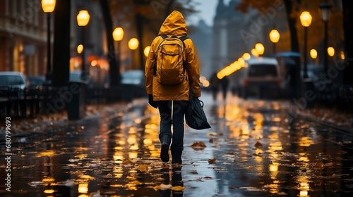 Authentic Young People Umbrellas Walk Rain , Wallpaper Pictures, Background Hd © MI coco